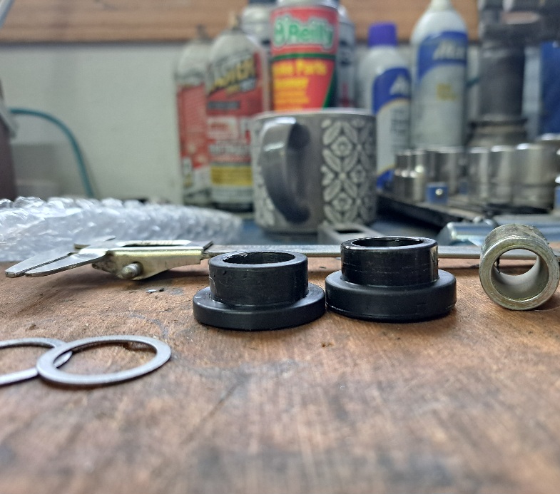 Polyurethane coilover bushing 2mm trimmed off